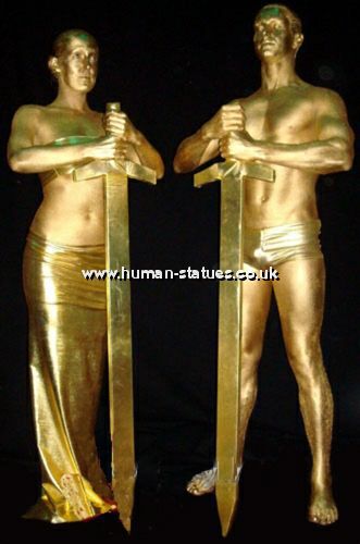 Hollywood Themed Human Living Statues