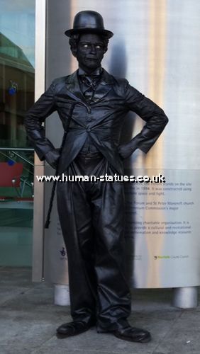 Charlie Chaplin Human Living Statue