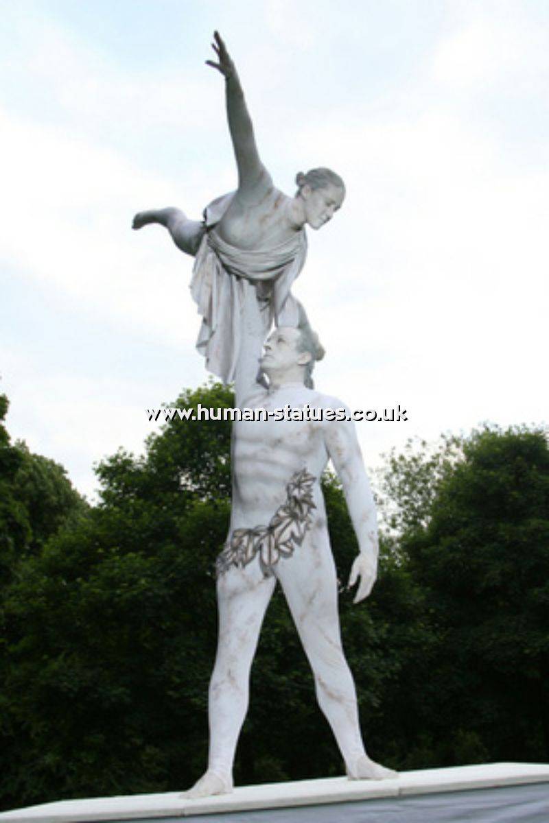 Olympic Themed Human Living Statues